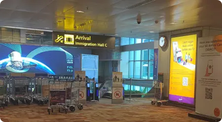 Arrival in Singapore